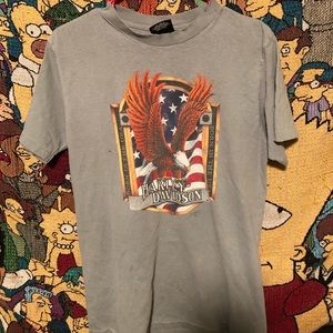 Vintage Harley Davidson 3D emblem t-shirt